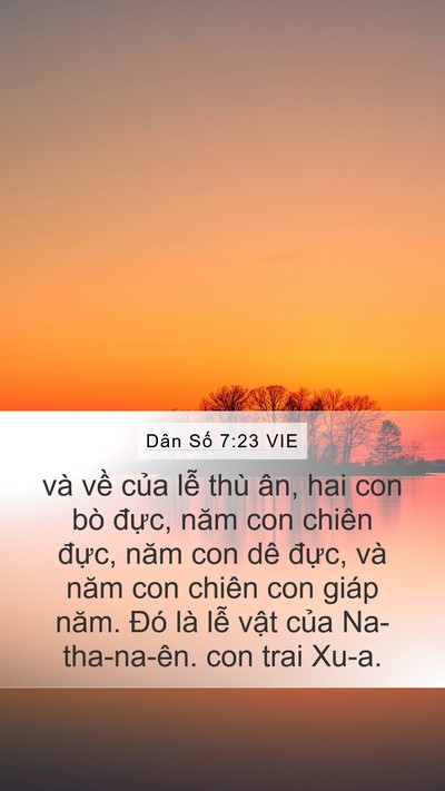 Dân Số 7:23 VIE Bible Verse Image