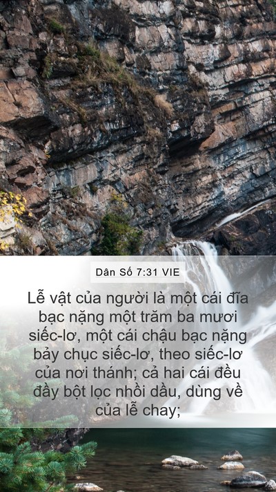 Dân Số 7:31 VIE Bible Verse Image