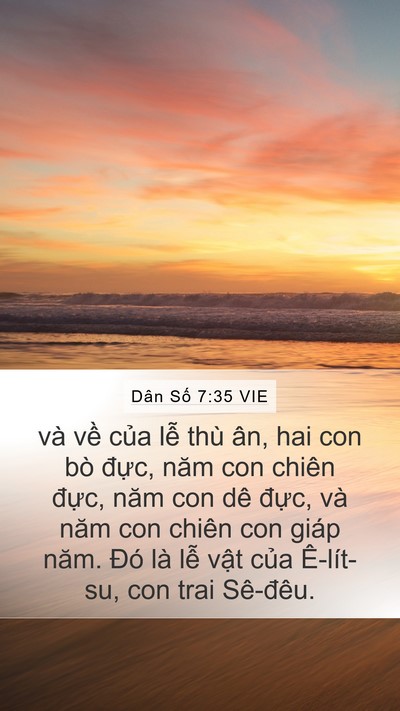 Dân Số 7:35 VIE Bible Verse Image