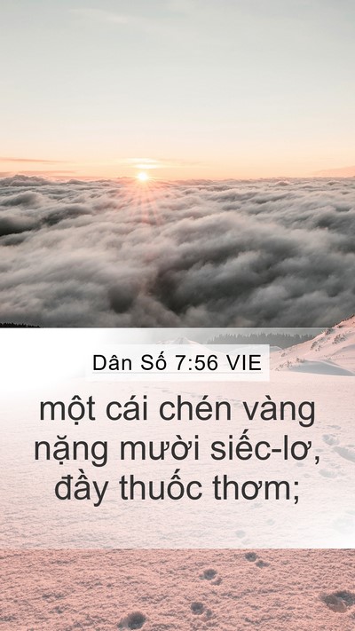 Dân Số 7:56 VIE Mobile Phone Wallpaper - một cái chén vàng nặng mười siếc-lơ, - Mobile Bible Verse Wallpaper