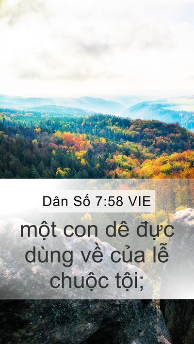 Dân Số 7:58 VIE Mobile Phone Wallpaper - một con dê đực dùng về của lễ - Mobile Bible Verse Wallpaper