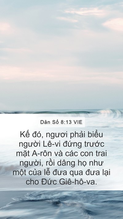 Dân Số 8:13 VIE Mobile Phone Wallpaper - Kế đó, ngươi phải biểu người Lê-vi - Mobile Bible Verse Wallpaper
