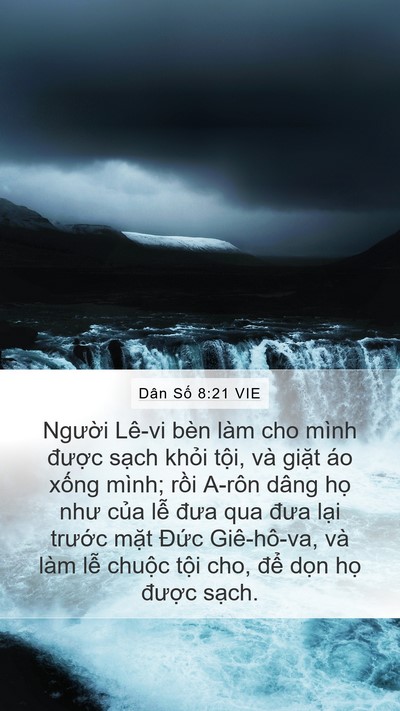 Dân Số 8:21 VIE Bible Verse Image