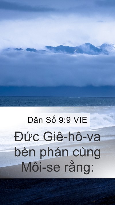 Dân Số 9:9 VIE Mobile Phone Wallpaper - Đức Giê-hô-va bèn phán cùng Môi-se - Mobile Bible Verse Wallpaper