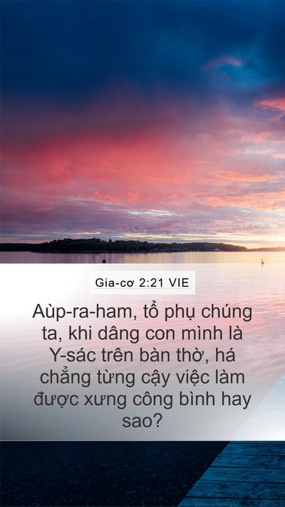 Gia-cơ 2:21 VIE Bible Verse Image