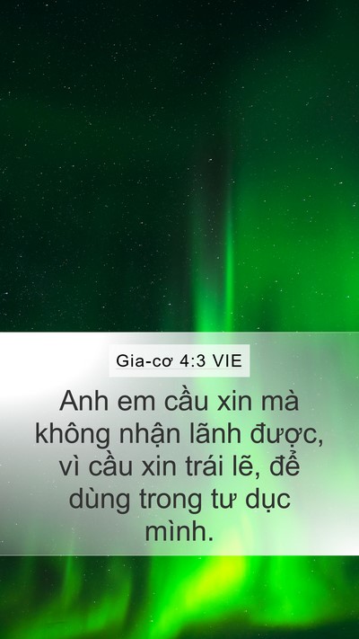 Gia-cơ 4:3 VIE Bible Verse Image