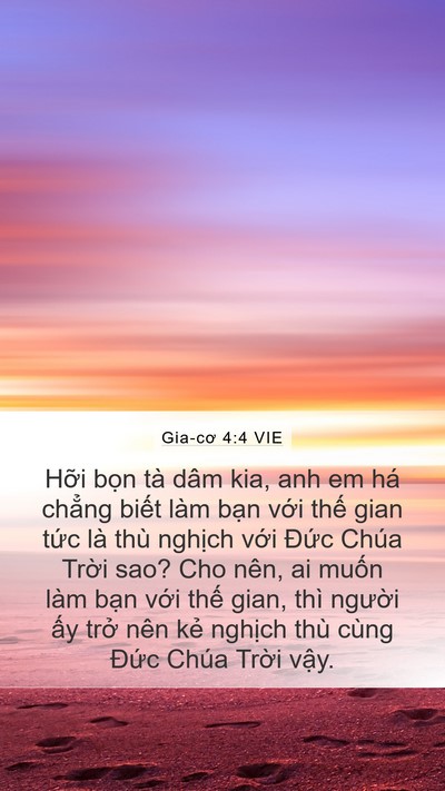 Gia-cơ 4:4 VIE Bible Verse Image