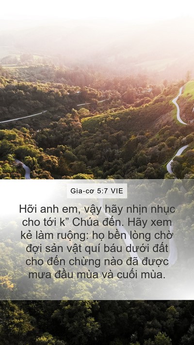Gia-cơ 5:7 VIE Bible Verse Image
