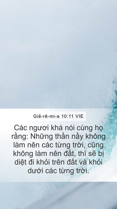 Giê-rê-mi-a 10:11 VIE Bible Verse Image
