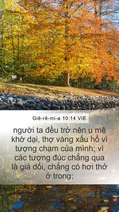 Giê-rê-mi-a 10:14 VIE Bible Verse Image