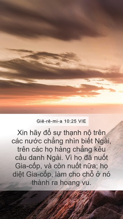 Giê-rê-mi-a 10:25 VIE Bible Verse Image