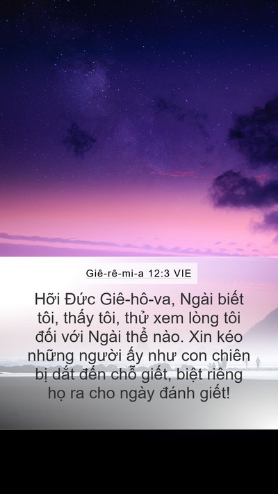 Giê-rê-mi-a 12:3 VIE Bible Verse Image