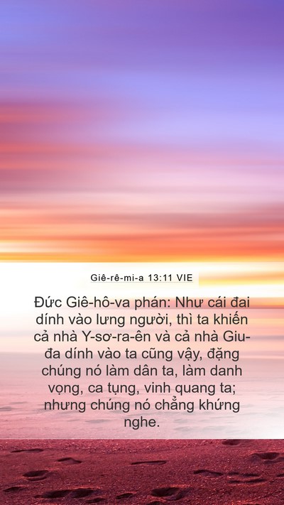 Giê-rê-mi-a 13:11 VIE Bible Verse Image
