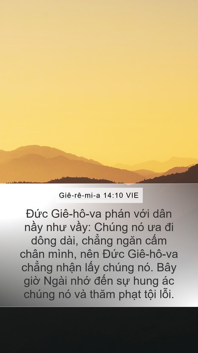 Giê-rê-mi-a 14:10 VIE Bible Verse Image