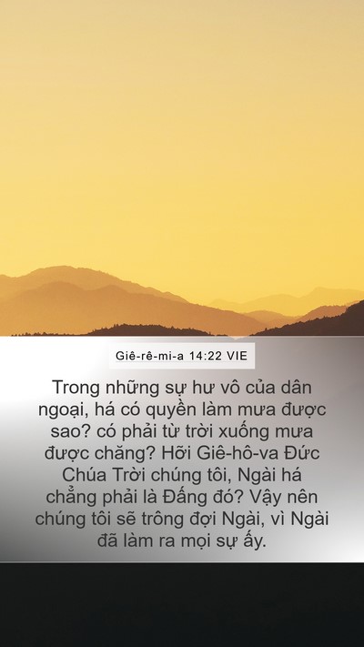 Giê-rê-mi-a 14:22 VIE Bible Verse Image
