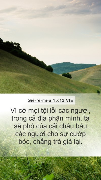 Giê-rê-mi-a 15:13 VIE Bible Verse Image