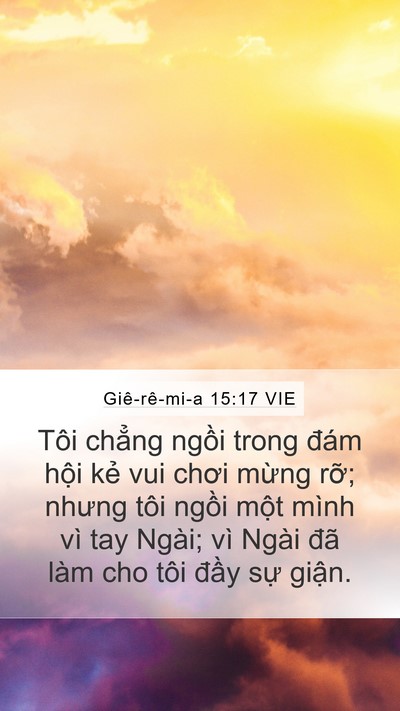 Giê-rê-mi-a 15:17 VIE Bible Verse Image
