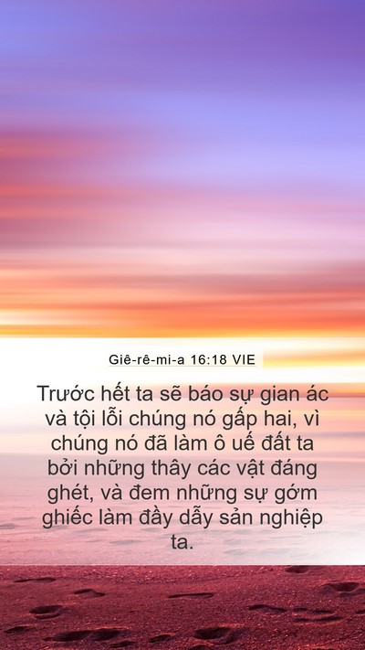 Giê-rê-mi-a 16:18 VIE Bible Verse Image