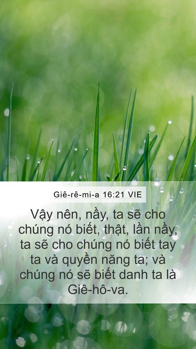 Giê-rê-mi-a 16:21 VIE Mobile Phone Wallpaper - Vậy nên, nầy, ta sẽ cho chúng nó biết, - Mobile Bible Verse Wallpaper