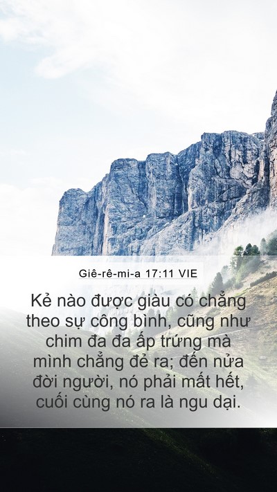 Giê-rê-mi-a 17:11 VIE Bible Verse Image