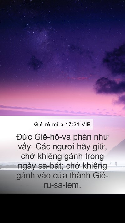 Giê-rê-mi-a 17:21 VIE Bible Verse Image
