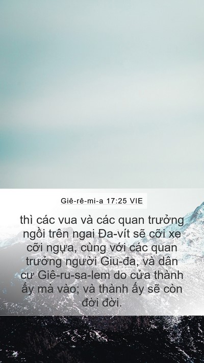 Giê-rê-mi-a 17:25 VIE Bible Verse Image
