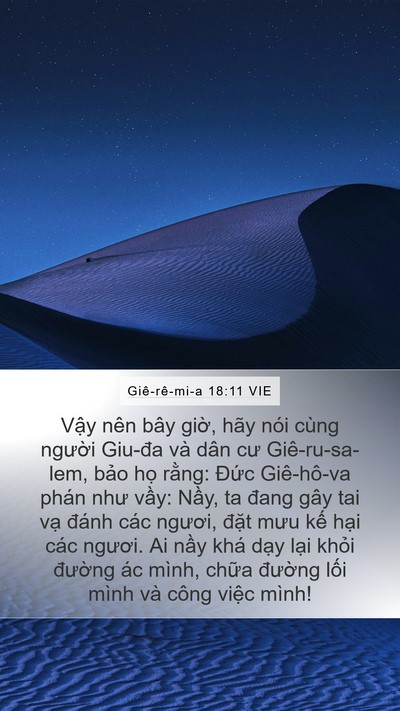 Giê-rê-mi-a 18:11 VIE Bible Verse Image
