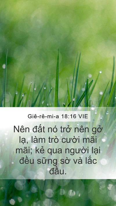 Giê-rê-mi-a 18:16 VIE Bible Verse Image