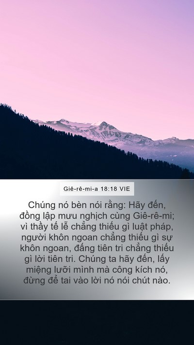 Giê-rê-mi-a 18:18 VIE Bible Verse Image