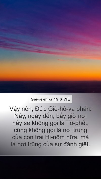Giê-rê-mi-a 19:6 VIE Bible Verse Image