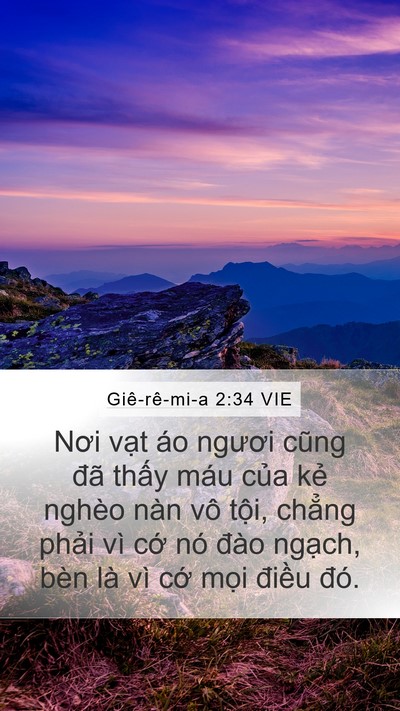 Giê-rê-mi-a 2:34 VIE Bible Verse Image