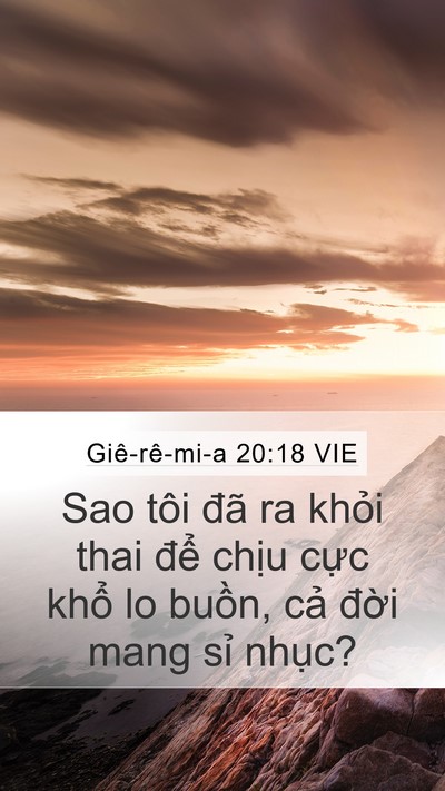Giê-rê-mi-a 20:18 VIE Bible Verse Image