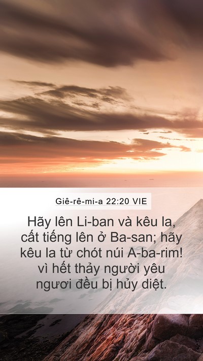 Giê-rê-mi-a 22:20 VIE Bible Verse Image