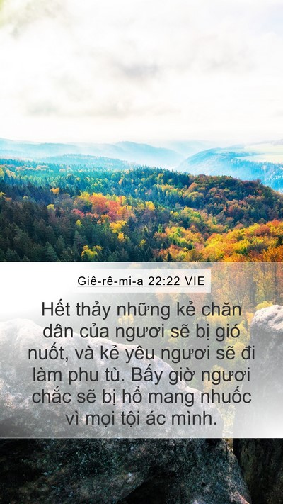 Giê-rê-mi-a 22:22 VIE Bible Verse Image