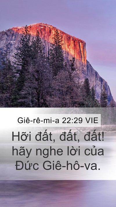 Giê-rê-mi-a 22:29 VIE Bible Verse Image