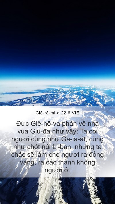 Giê-rê-mi-a 22:6 VIE Bible Verse Image