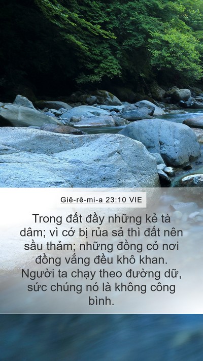 Giê-rê-mi-a 23:10 VIE Bible Verse Image