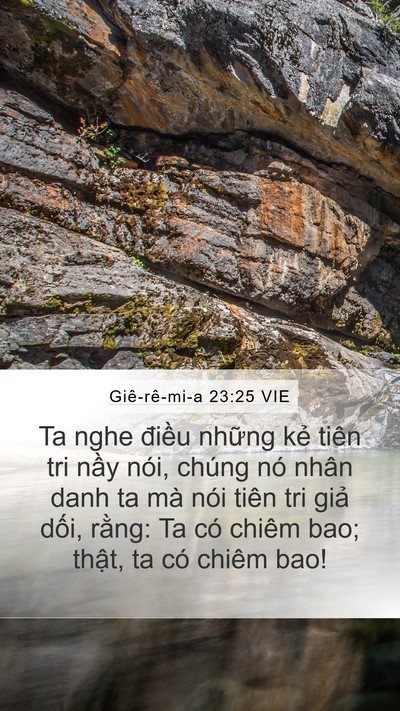 Giê-rê-mi-a 23:25 VIE Bible Verse Image