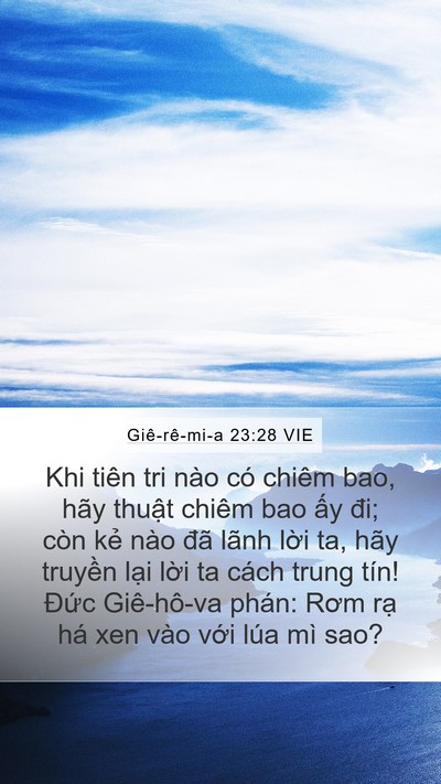 Giê-rê-mi-a 23:28 VIE Bible Verse Image