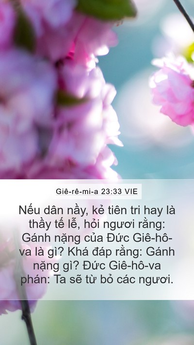 Giê-rê-mi-a 23:33 VIE Bible Verse Image