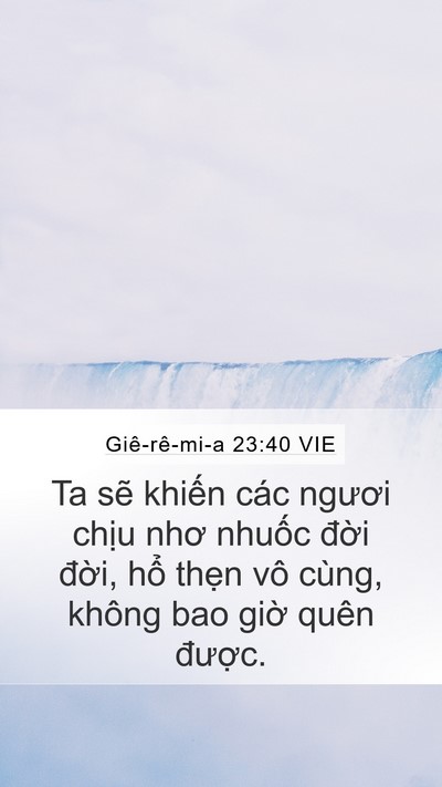 Giê-rê-mi-a 23:40 VIE Bible Verse Image