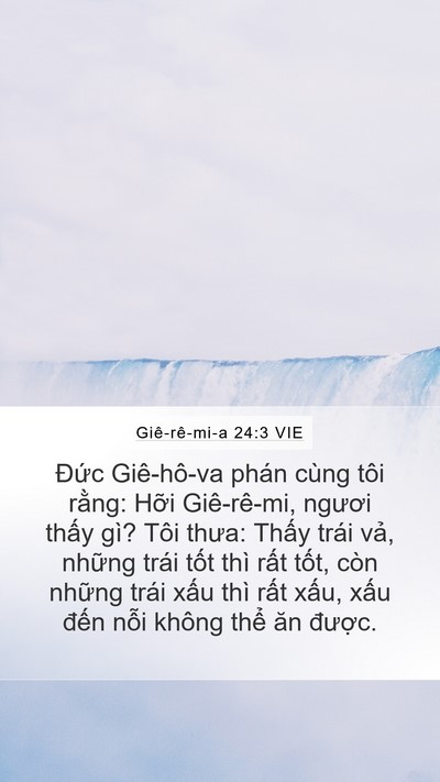 Giê-rê-mi-a 24:3 VIE Bible Verse Image