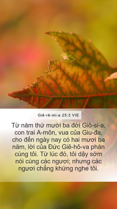 Giê-rê-mi-a 25:3 VIE Bible Verse Image
