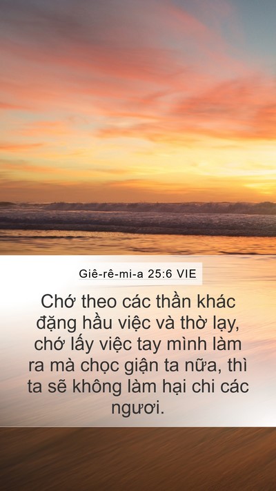 Giê-rê-mi-a 25:6 VIE Bible Verse Image