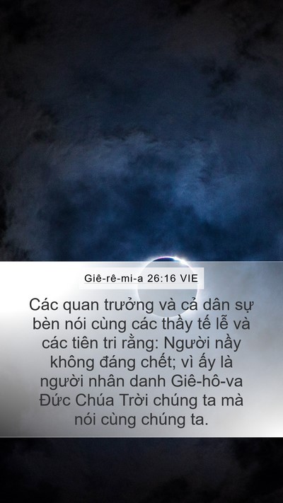 Giê-rê-mi-a 26:16 VIE Bible Verse Image