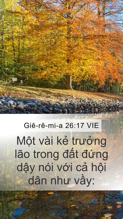 Giê-rê-mi-a 26:17 VIE Mobile Phone Wallpaper - Một vài kẻ trưởng lão trong đất - Mobile Bible Verse Wallpaper