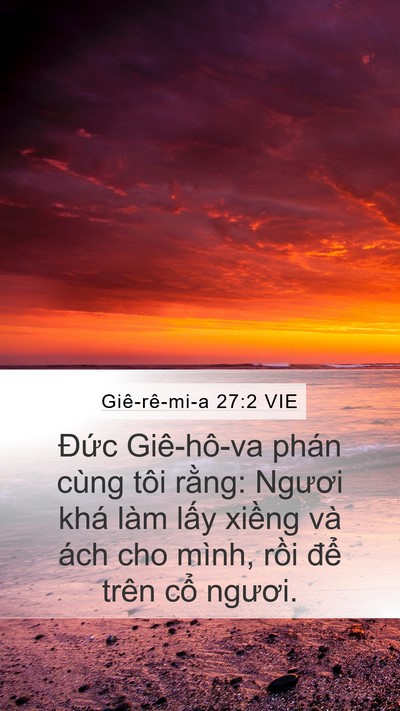 Giê-rê-mi-a 27:2 VIE Bible Verse Image
