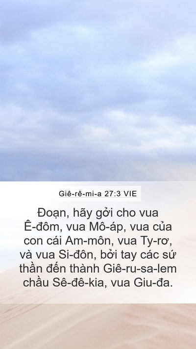 Giê-rê-mi-a 27:3 VIE Bible Verse Image