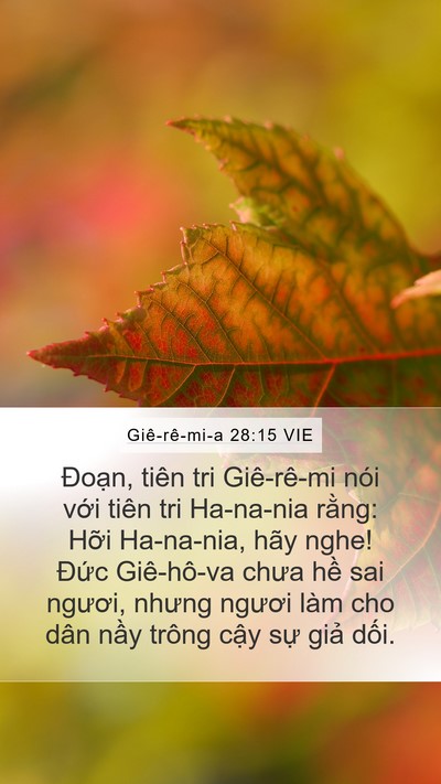 Giê-rê-mi-a 28:15 VIE Bible Verse Image