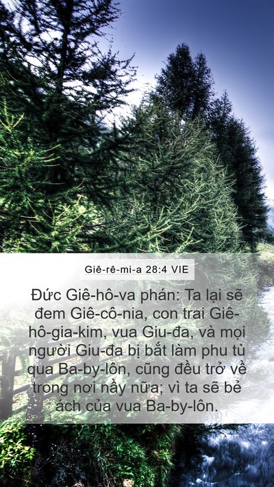 Giê-rê-mi-a 28:4 VIE Bible Verse Image